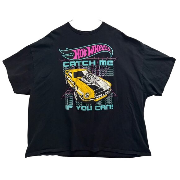 Hot Wheels Catch Me If You Can Black T-Shirt 5XL 100% Cotton Graphic Tee - Picture 2 of 5